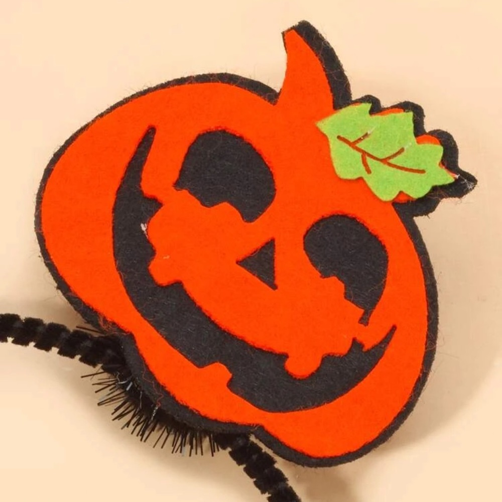 🎃 Awesome Cartoon Spider And Jack-o-lantern Pumpkin Headdress Headband 🕷 - Picture 4 of 5